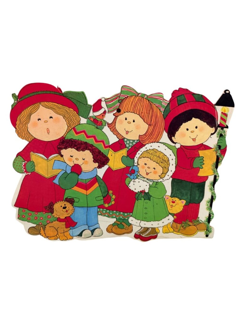 Vintage Eureka Double Sided Set of 2 Cut Outs Wall Decor Christmas Carolers - Picture 5 of 6